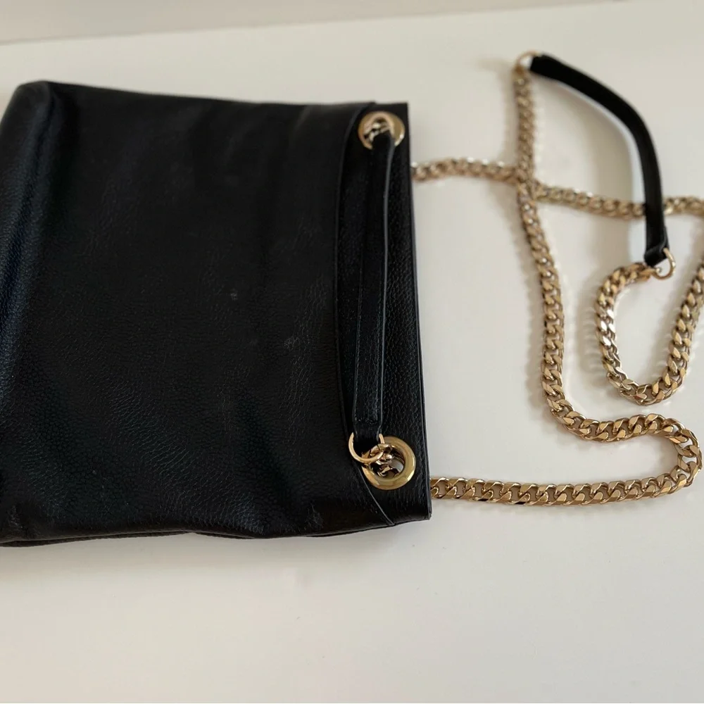 14th & Union Black Faux Leather Crossbody or Shoulder Bag - Picture 6 of 12